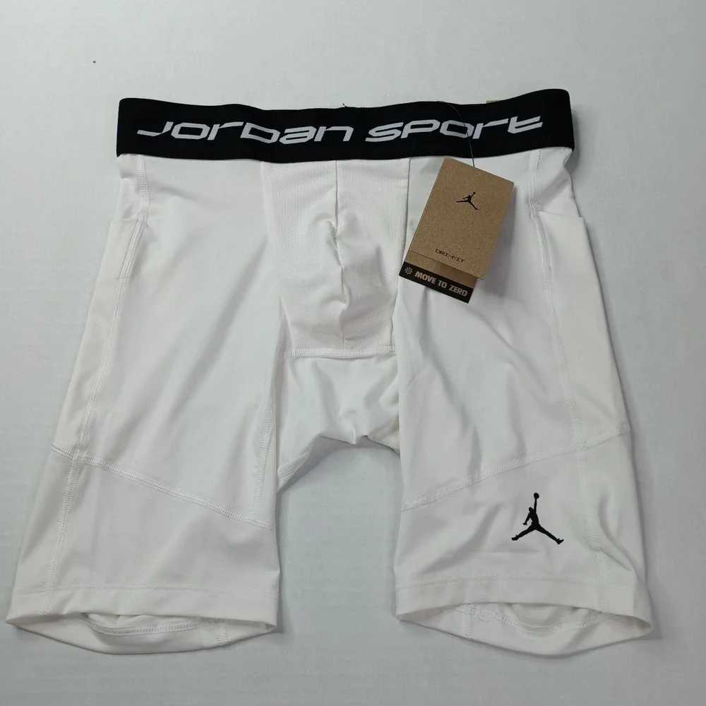 Jordan Sport Dri-Fit Men's White Compression Shorts Size S Small FV8618-100‎